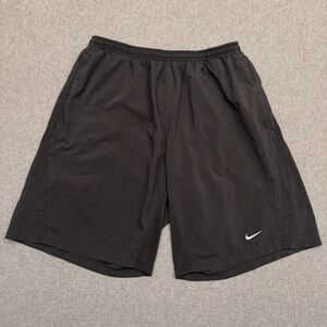 Nike Dri-Fit Distance 9" Running‎ Shorts Men's Large Gray Brief Lined 695443